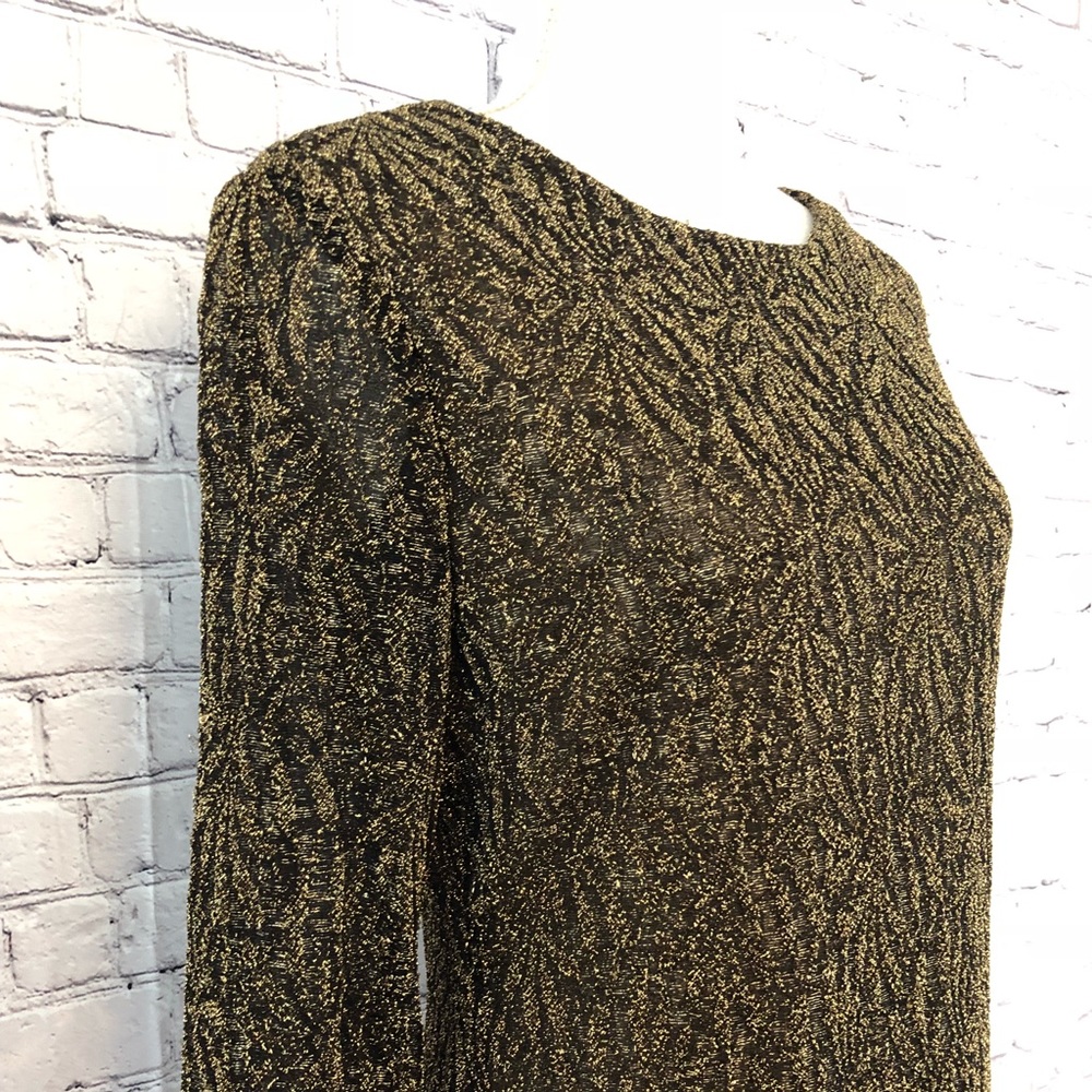 Anne Klein II Gold and Black Dress Size 10